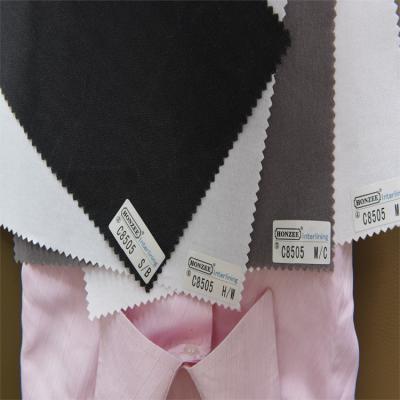 China Fusible Woven Shirt Collar Cotton Textile Adhesive Cloth Collar Fusible Interlining For Shirt for sale