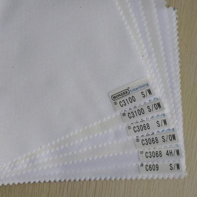 China Interlining Factory Supply Adhesive Woven Fusible Shirt for sale