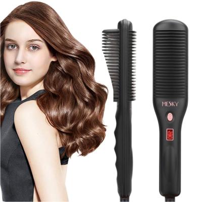 China Hotel Hair Straightening Brush 2 in 1 Fast Heating Quality Anti-scalding Electric High-end Hair Brush for sale