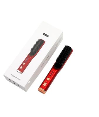 China Custom Mesky Car Hair Straightener Electric Private Label Brush Hair Straightening Brush Manufacturer for sale