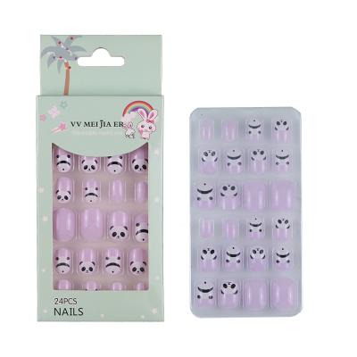 China DIY Artificial Nail Art Fashion Adhesive Child Nail Tips/Kids Nail Art Maker/Child Press On Nails for sale