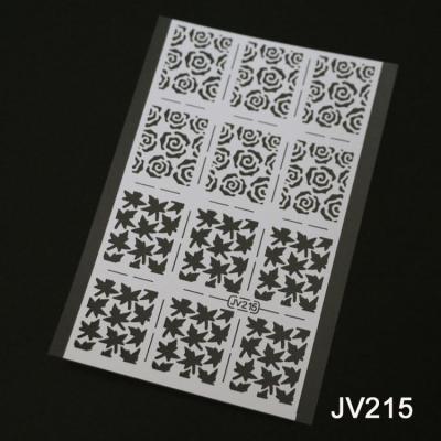 China Easy Apply and Remove 2021 Nail Stencil Guide Vinyl Decal Nail Stencil Sticker for sale