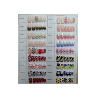 China Easy Apply Fashion Many Designs Printed False Nail Press On Artificial Nail for sale