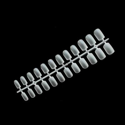 China Easy Apply Professional Transparent Coffin False Nail Tips Curved Clear French Finger Nails Artificial Nails for sale