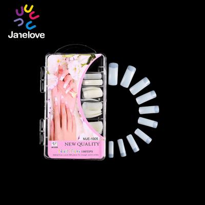 China Meaterial Eco-friendly Meijiaer 100 Pcs One Box Half Cover French Acrylic Artificial Fake Nail Tips Nail Tips for sale