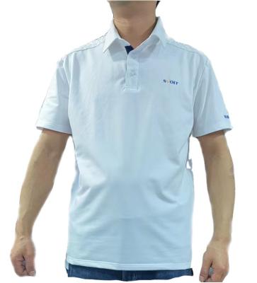 China Anti-wrinkle logo design fabric company uniform cooperative custom employees work smart polo shirts for sale