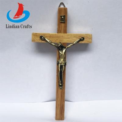 China World Wooden Wall Catholic Cross Crucifix Religious Gift for sale