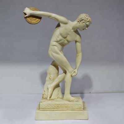 China Discobolus Material Myron Miniature Greece Greek Handmade Resin Statue for sale