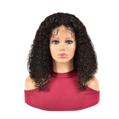 China Peruvian Jerry Curly Lace Frontal Bob Wigs Cuticle Aligned Virgin Hair 100% Curly for sale