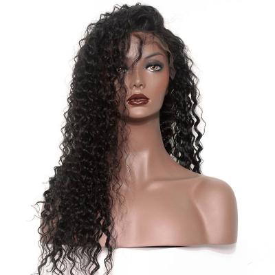 China Cheap Brazilian Raw Deep Curly Deep Wave Human Hair Long Hair Wigs Prices Full Wave Lace Wig for sale