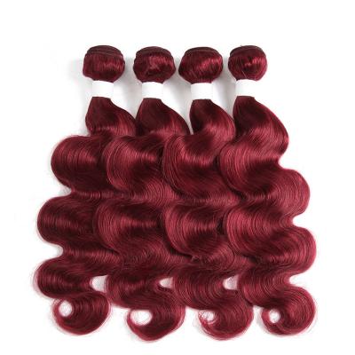 China No Shedding/No Tangle Soft/Shiny/Virgin Brazilian Hair Extensions Body Wave #BUG Color Bundle for sale