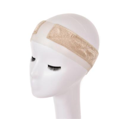 China Non-Slip For Wigs Headbands And Wigs Lenaqueen 360 Lace Grip Headband Comfortable Velvet Band With T Shape Lace For Wigs And Headbands No Grip Slip Band for sale