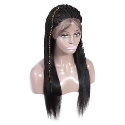 China Real Soft Virgin Wig Full Lace Hair Braided Wigs For Black Women for sale