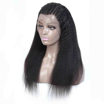 China Curly 22 Inch 180% Density Indian Remy Hair Virgin Kinky Straight Hair 360 Lace Frontal Wig Extension For Black Women for sale