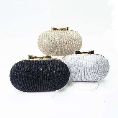 China Handmade Polyester Goose Egg Shape Shoulder Clutch Ladies Evening Clutch Bags for sale