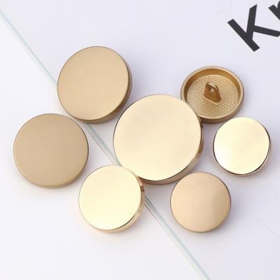 China Custom Leg Button Gold Plated Engraved High Quality Nickel Free Metal Dome For Coat for sale