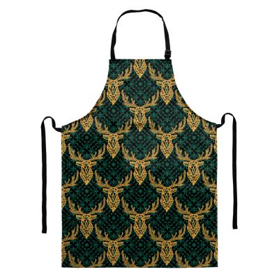 China Washable Print Merry Christmas Cooking Cute Apron Kids Women Chef Kitchen Aprons Cleaning Aprons For Food Industry for sale