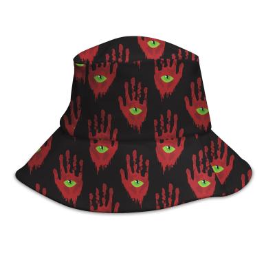 China Hot Selling Plush Halloween Pattern Women Fisherman Hats Luxury Design Bucket Hat Hip Hop Outdoor Hats for sale