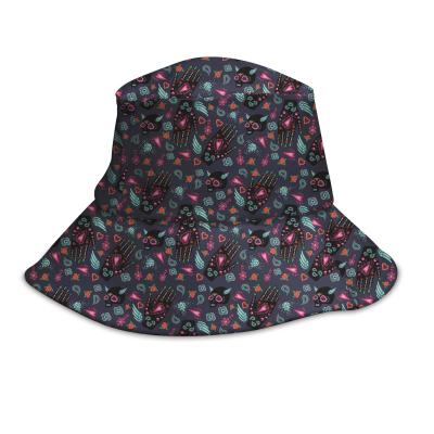 China Custom Plush Halloween Design Polyester Multi Color Women Fishing Logo Bucket Hats For Women Fashion Hot Hat for sale