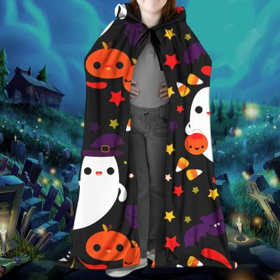 China Black Halloween Party DOP Cloth Kawaii Ghost Boys and Girls Halloween Costume Props Props Custom Hooded Ditch Cloaks Capes for sale