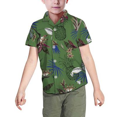 China Fashion hot childish fun handsome boy all-match summer all-match short-sleeved shirt fashion trend cardigan for sale