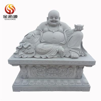 China Natural Laughing Stone Buddha Statue for sale