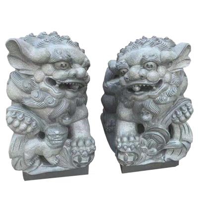 China Chinese Sale Chinese Tradition Stone Outdoor Foo Dog Sculpture Lion Statues for sale