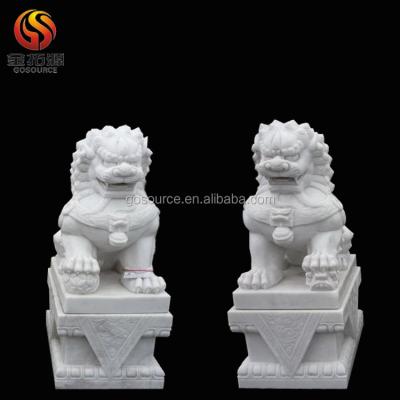 China ORIENTAL life size white marble lion for sale