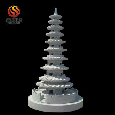 China Stone Pagoda Temple Oriental Stone Pagoda for sale