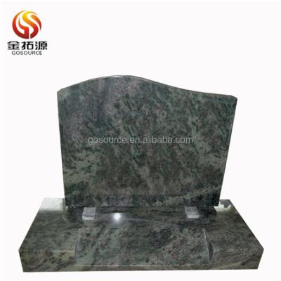 China EUROPEAN Ocean Green Granite Headstone for sale