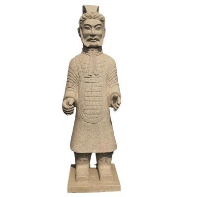 China Terracotta Chinese Life Size Chinese Warriors Stone Warrior Statue for sale