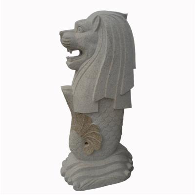 China Garden Decoration Traditional Wholesale Stone Carving Merlion Statue for sale