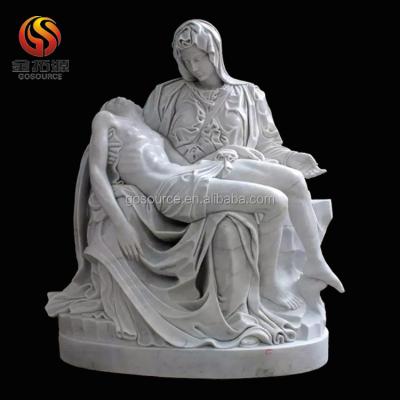 China Western mourning the white marble statue of Christ for sale