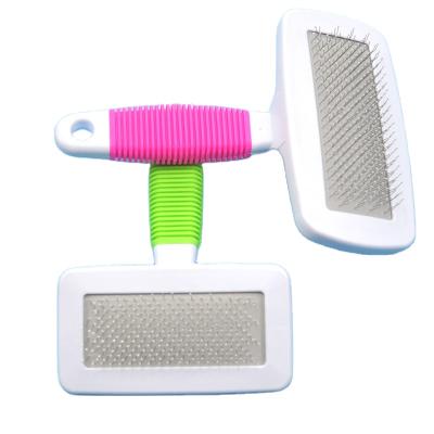 China Hair Remover Wholesale Pet Tool Slicker Self-cleaning Pet Grooming Cleaning Brush for sale