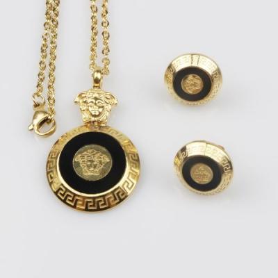 China Newest Design Coin Jewelry Stainless Steel Jewelry TRENDY Pendant Jewelry Set American Style For Women for sale