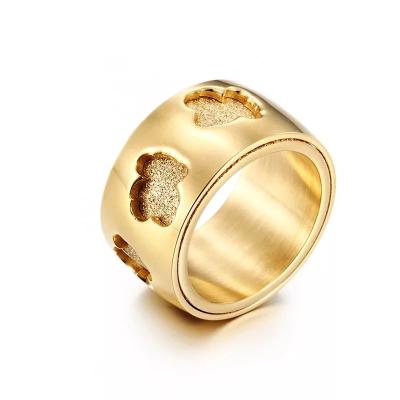 China Popular Ready To Ship Gold Wedding Stainless Steel Ring Band for sale