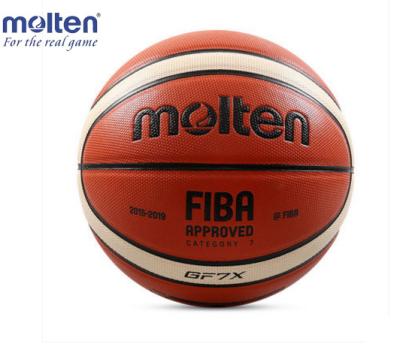 China Basketball Playing Cheap Price PU Leather Official Standard Size 7 Molten Basketball GF7X GZJ0161 for sale