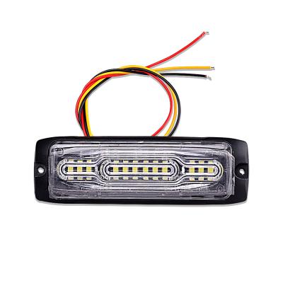 China 12-24V IP68 Synchronize 4pcs 3W Auto Car LED Strobe Light Warning Light 5.11*1.69*0.51 inch for sale