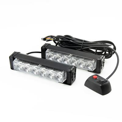 China LED-206 Emergency Vehicle Dual Color Flash Warning Lights 12 LED Car Strobe Lights 12V 12W For Front Grille Deck LED-206 for sale