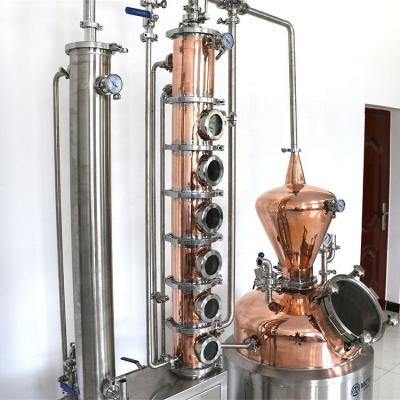 China 2021 New Item 500L-5000L Corrosion Resistant All-Copper Still Alcohol Distilling Copper Distillery Equipment Vodka Gin Whiskey Rum Distilling for sale