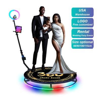 China Party Upgraded Portable Motor 360 Photo Booth Silent Camera IPad Gopro With Slow Motion For Party Wedding for sale