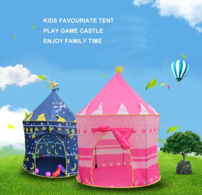 China Prince and Princess Castle Play House Pop Up Play Tent with a Carrying Case, Foldable Pink and Blue Tent Toy for(HT6041) for sale