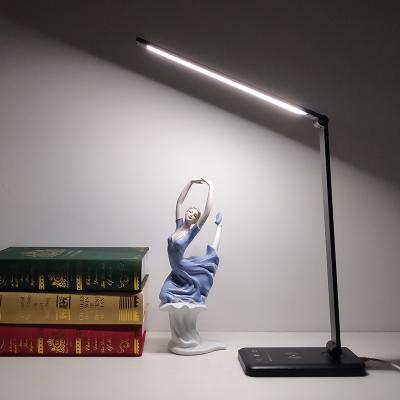 China Modern Wholesale Custom New Arrival Led Desk Lamp USB Wireless Charging Interface Led Recharqeable Desk Lamp Portable Foldable Aluminum for sale