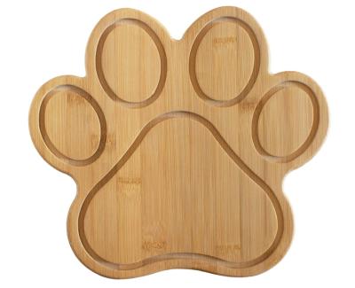 China Cute Viable Bamboo Wooden Board Cutting Dog Cutting Boards Tray Paw Shaped Cutting Board Heart for sale