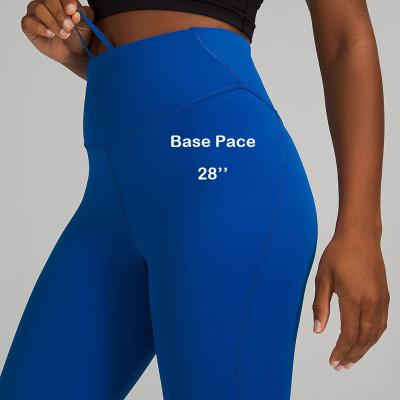 China LuLu Base Pace High Waist Women Fitness Workout Yoga Pant Breathable Gaiters For Women for sale