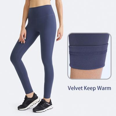 China Waist High Butt Workout Women Winter Velvet Breathable Hot Selling Lifting Gaiters for sale