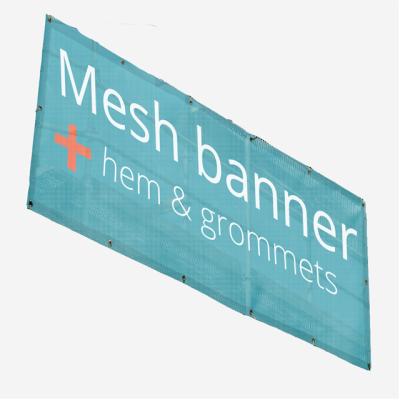 China Hanging 50M Length Fence Outdoor Digital Printing Advertising PVC Custom Vinyl Mesh Banner for sale