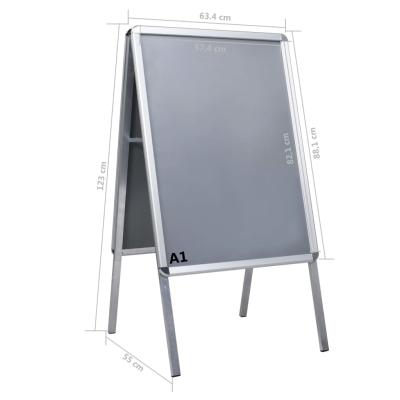 China China Light Factory Directly Supply Custom Digital Printing Aluminum Single Sided Advertising Poster Board Stand Holder for sale