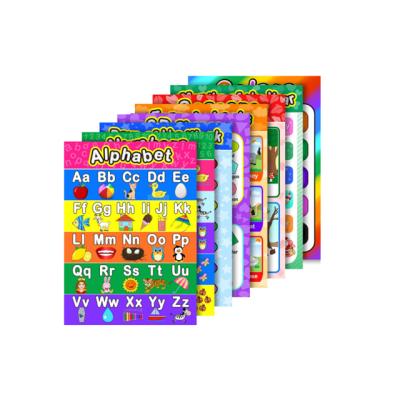 China Kids Preschool Educational Alphabet Music Chart Poster Custom Printing Talking Poster for sale