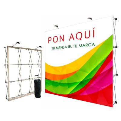 China Advertising Magnetic Pop Up Display Stand Trade Show Backdrop Banner Portable Advertising Racks for sale